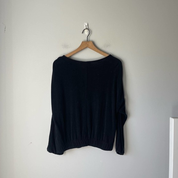 Self Contrast Women's Black Sam Pullover Sweat Shirt Size Small - Picture 3 of 3